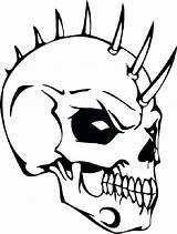 Skull Evil Scary Drawing Coloring Pages Skulls Clipartmag sketch template