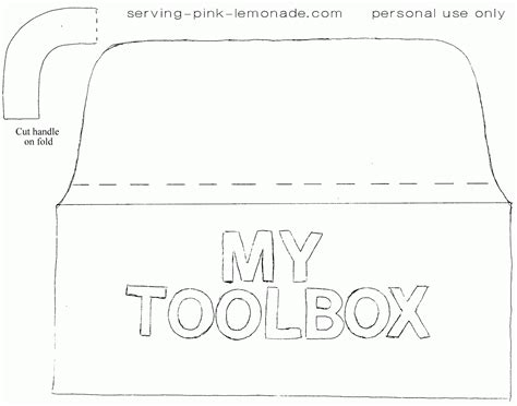 images  tool box printable template tool belt coloring