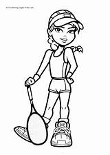Coloring Pages Tennis Sports Kids Color Sheets Printable Gif sketch template
