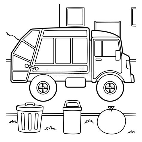 printable garbage truck coloring pages