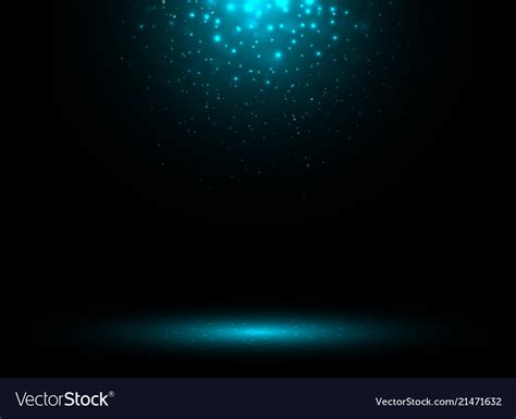 dark stage background  blue rays  spotlight vector image