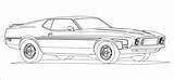 Mustang Coloring Pages Ford Car Cars Race sketch template