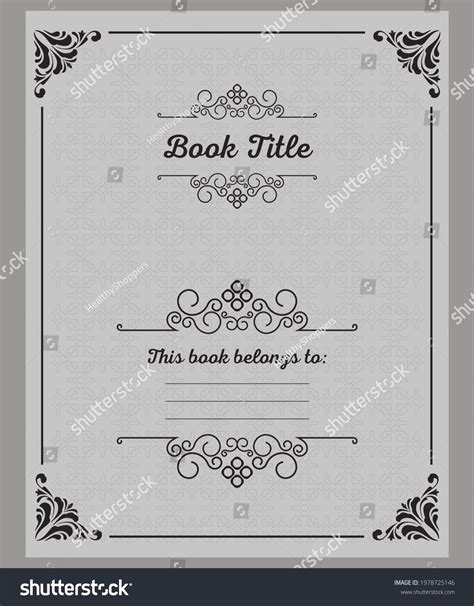 notebook pages template belongs notes vectorvintage stock vector