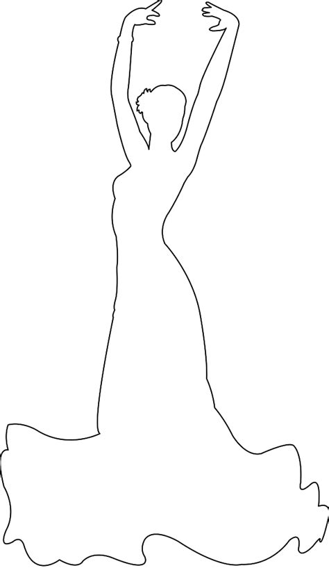 silhouette flamenco taenzerin silhouetten und kontur vektoren