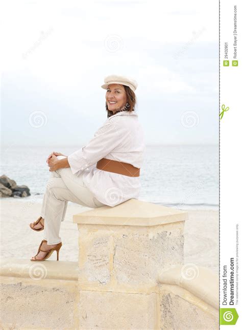 attractive happy retired woman high heels holiday stock image image 29432801