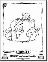 Spookley Coloring Pumpkin Square Spookly Pages sketch template