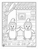 Hidden Penguins Coloring Woojr Object Wahrnehmung Penguin Vorschule Tracing Spy Versteckte Games Woo Knittingparadise sketch template
