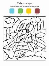 Colorear Conejo Magico Ingles Conmishijos Inglés Atencion Lapin Pascua Magique Fichas Ocultos Marrón Azul Habilidades Basicas sketch template
