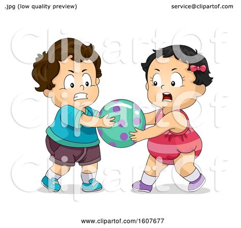 kids toddlers fighting  toy illustration  bnp design studio