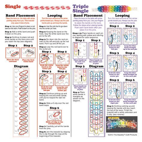 step  step rainbow loom instructions printable