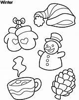 Winter Coloring Pages Kids Printable Color Print Sheet Colour sketch template