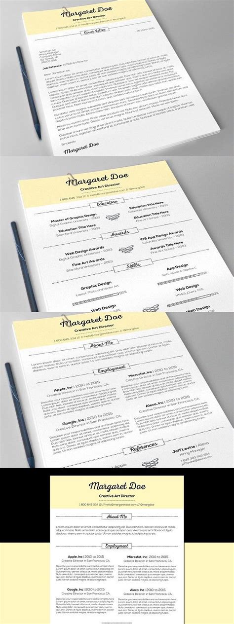 vintage resume and letter template resume cover letter template letter