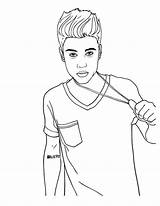 Justin Printable Drawings Getdrawings Netart Famosa Persona sketch template
