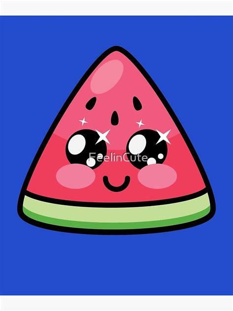 cute watermelon slice poster  sale  feelincute redbubble