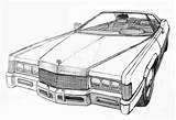 Cadillac Eldorado Sharky sketch template