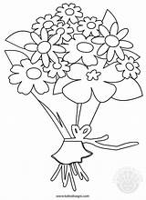 Fleurs Mazzo Maternelle Bouquets Coloriages Stampare Colorier Piante Vasi sketch template