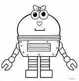 Robot Coloring Kids Printable Pages Cool2bkids Sheets Valentine Cute sketch template