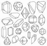 Crystal Crystallography Cristales Coloriages Gemas Mineral доску выбрать sketch template