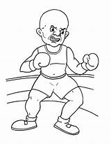 Coloring Punch Boxing Throw Pages Kids sketch template