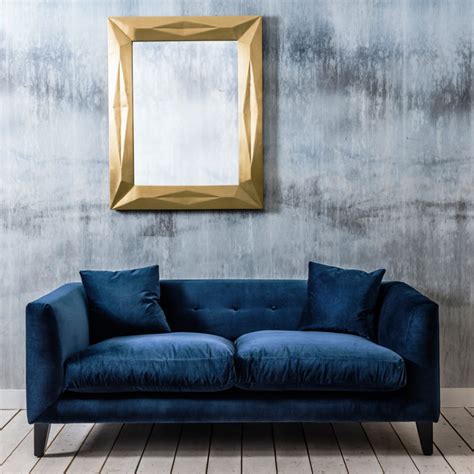 furniture trendy blue velvet couch design  inspired