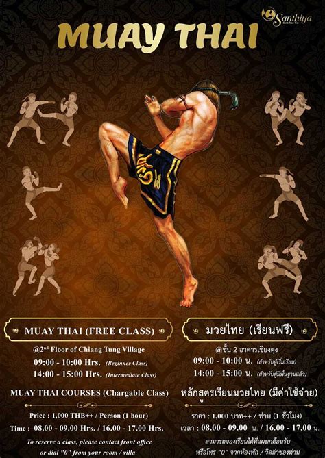 muay thai thai boxing free classes 2 rounds per day santhiya koh