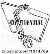 Chain Folder Confidential Lock Cartoon Over Outline Clip Illustration  Rf Royalty Toonaday sketch template
