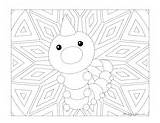 Pokemon Coloring Kakuna Weedle Windingpathsart sketch template