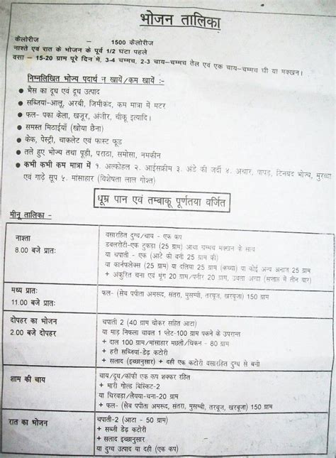 balanced diet plan  hindi language urbandine