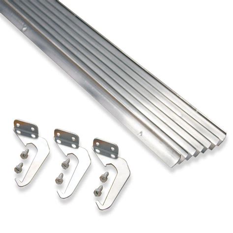rainhandler  ft natural aluminum gutter  brackets screws  pack   ft vp rhp
