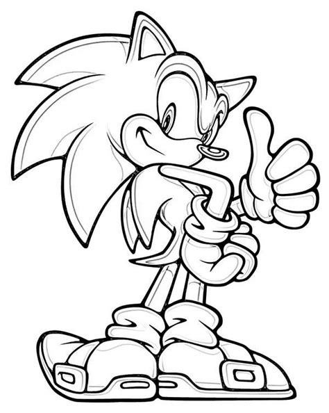 amazing sonic  hedgehog coloring page kids play color