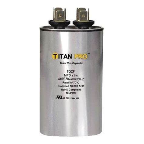 titan pro run capacitor  mfd  volt oval walmartcom walmartcom