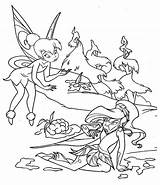 Coloring Tinkerbell Silvermist Pages Helping Printable Netart Print sketch template