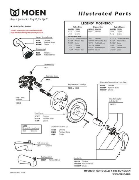moen single handle shower faucet parts diagram reviewmotorsco