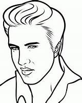 Elvis Drawing Presley Outline Draw Drawings Step Easy Coloring Pages Painting Pop Cartoon Face People Tutorials Dragoart Stars Online Kids sketch template