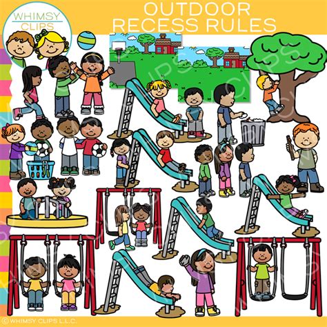 outdoor recess rules clip art images and illustrations