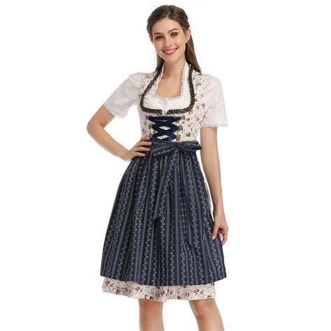 Women S 3 Piece Vintage Floral German Bavarian Oktoberfest Dirndl Dress