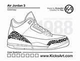 Kicksart Jordans Sneaker sketch template