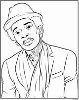 Rappers Wiz Khalifa Getcolorings sketch template