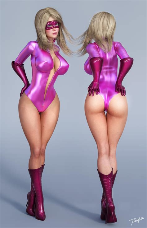 Rule 34 1girls 3d Ass Back View Big Breasts Blonde Hair Blush Boots