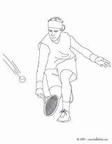 Tennis Coloring Pages Player Drop Drawing Shot Performing Getdrawings Forehand Western Print Color Sport sketch template