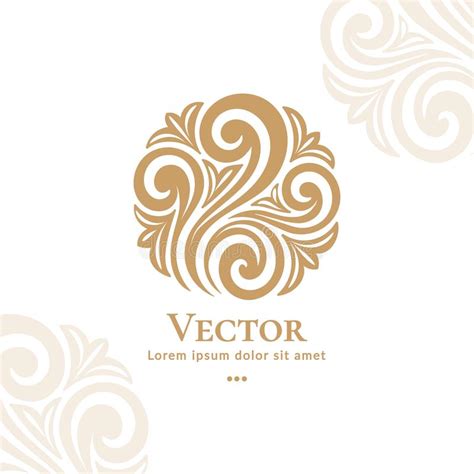 beige vector emblem abstract illustration stock vector illustration