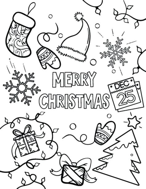 merry christmas coloring pages  adults  getcoloringscom