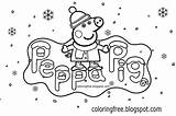 Peppa Coloringfree Sparkling Holiday sketch template