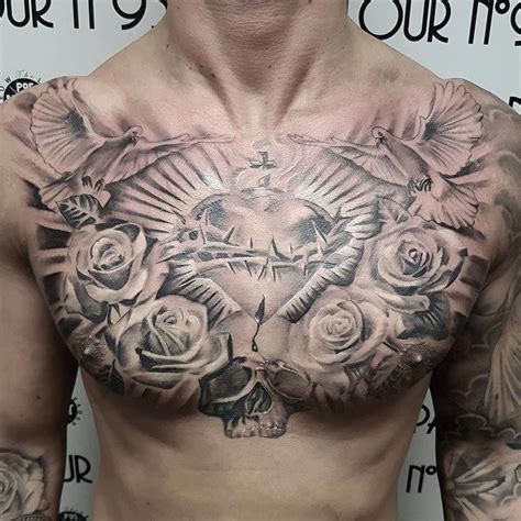 tattoos  men christian tattoosformen cool chest tattoos chest