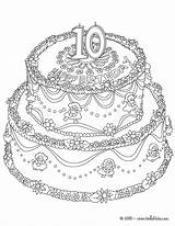 Birthday Cake Coloring Years Pages Color Print Old Hellokids Girls Year Geburtstag sketch template
