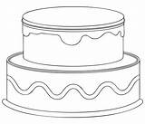Cake Blank Templates Template Printable Wedding Coloring Tier Printablee sketch template