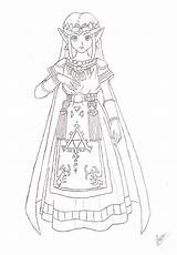 Zelda Triforce Hyrule sketch template