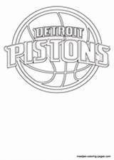Detroit Pistons Coloring Pages Nba sketch template