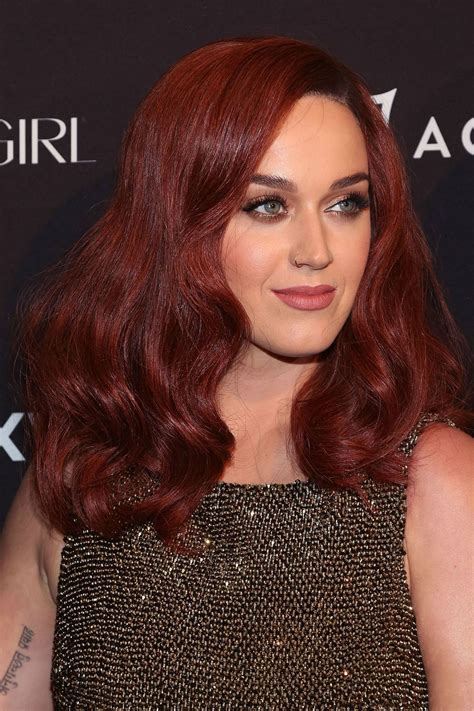 Katy Perry S New Auburn Hair Celebrity Beauty News Glamour