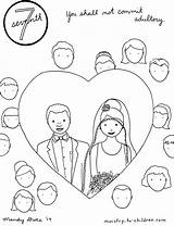 Commandment Adultery Commit Commandments Sixth Cele Mandamientos Ministry Porunci Promises Seventh sketch template